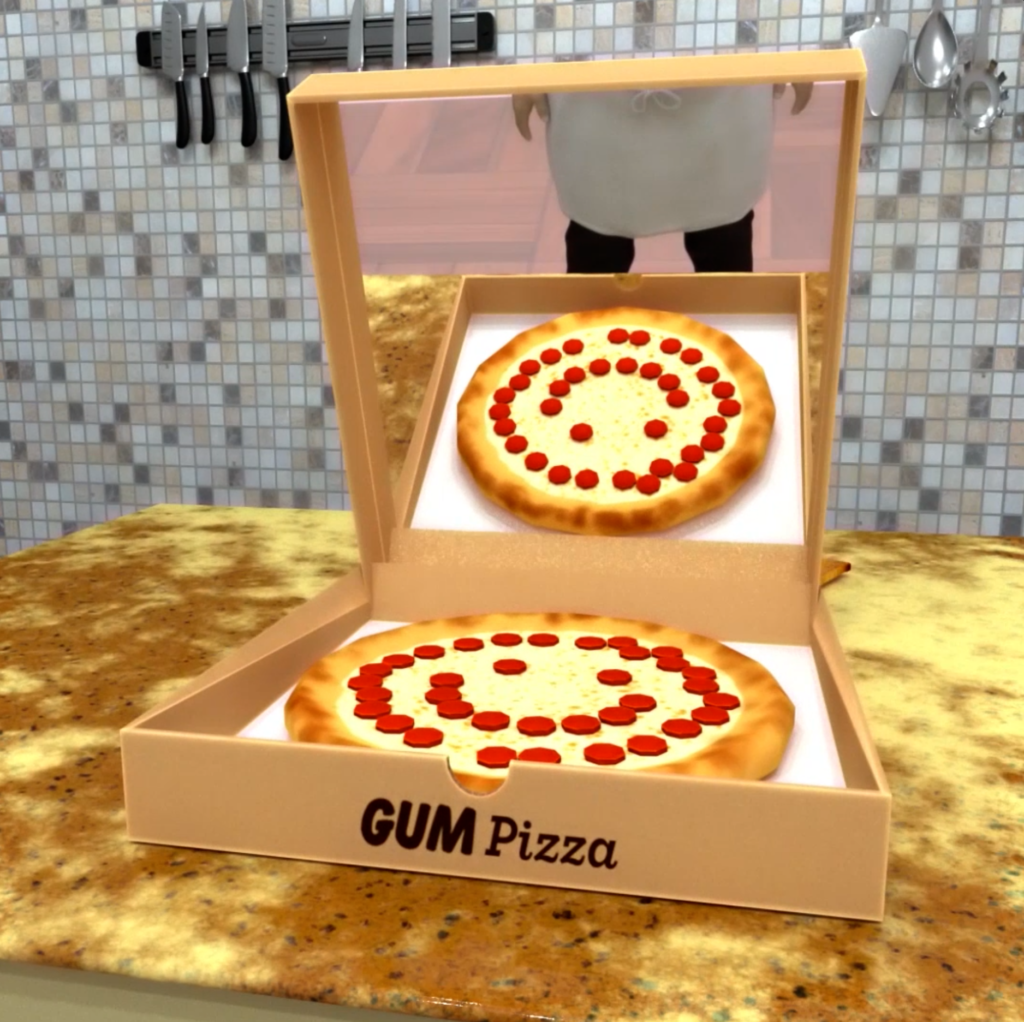 gum pizza